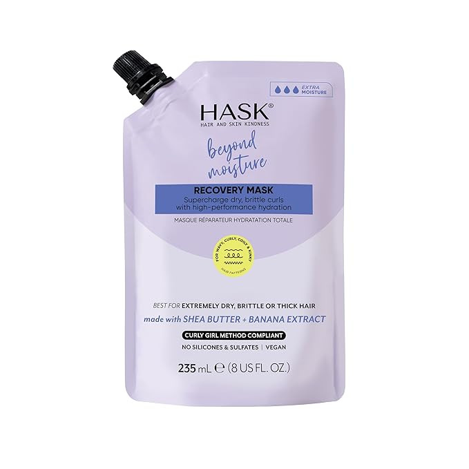 HASK Beyond Moisture Recovery Mask with Shea Butter & Banana Extract for Wavy, Curly, Coily & Kin... | Amazon (US)