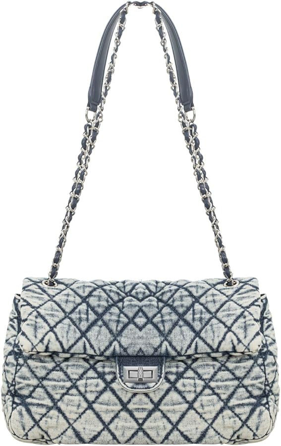 Retro Quilted Denim Purses Crossbody Tote Bag for Womens Shoulder Bags Chain Washed Jeans Handbag... | Amazon (US)