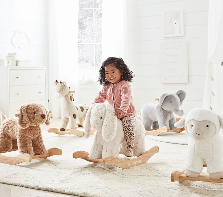 Sherpa Bunny Plush Rocker | Pottery Barn Kids