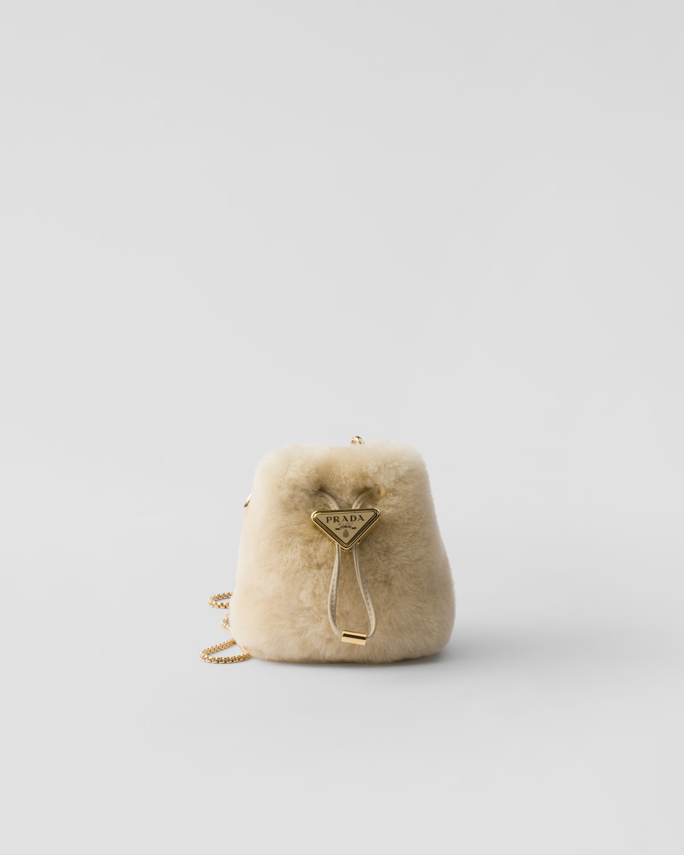Sheepskin mini pouch | Prada US