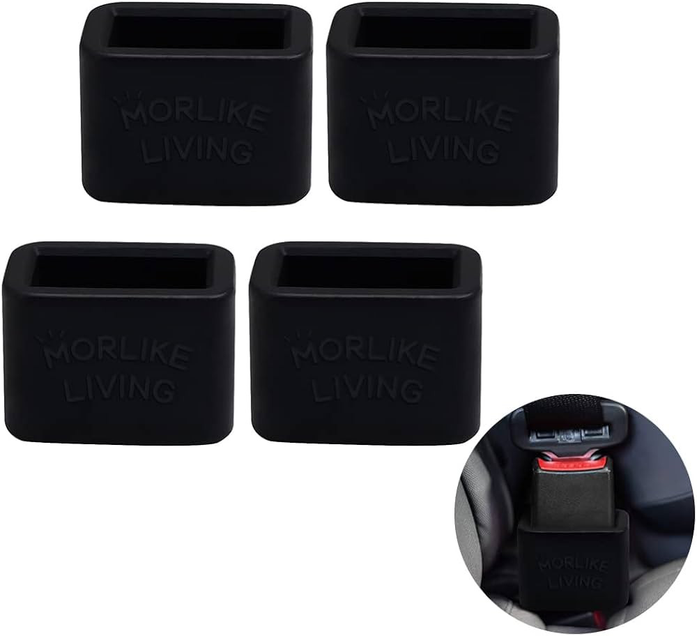 Morlike Silicone Belt Buckle Holder Booster (Black-4 Pack) | Amazon (US)