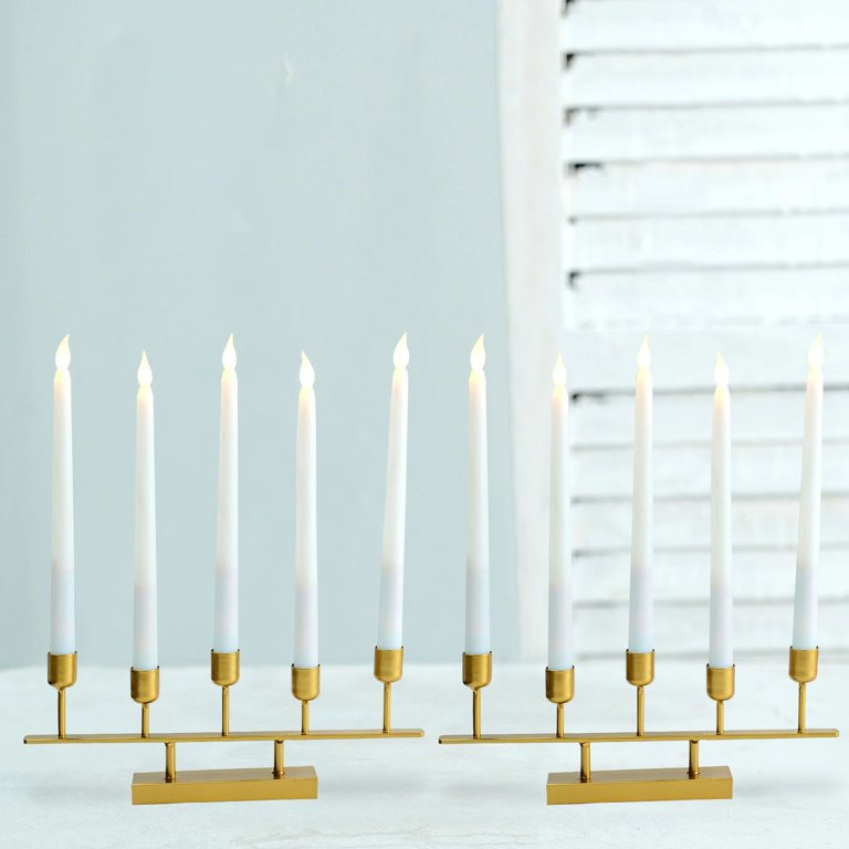 Efavormart 2 Pack | 5 Arm Gold Metal Geometric Taper Candle Candelabra Holder Centerpiece For Bir... | Walmart (US)