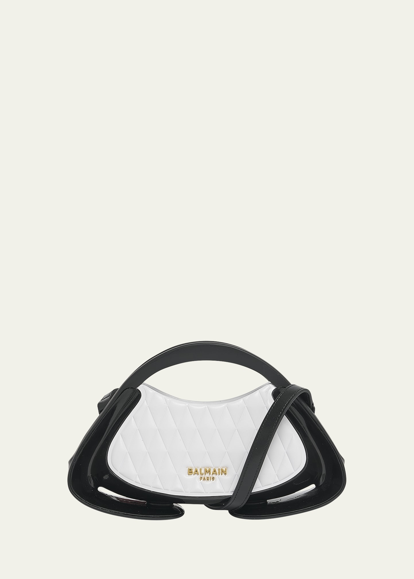 Balmain Jolie Madam Small Top-Handle Bag in Quilted Polyurethane | Bergdorf Goodman