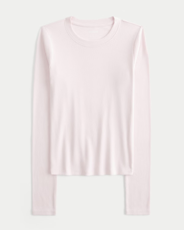 Women's Long-Sleeve Crew Baby Tee | Women's Tops | HollisterCo.com | Hollister (US)