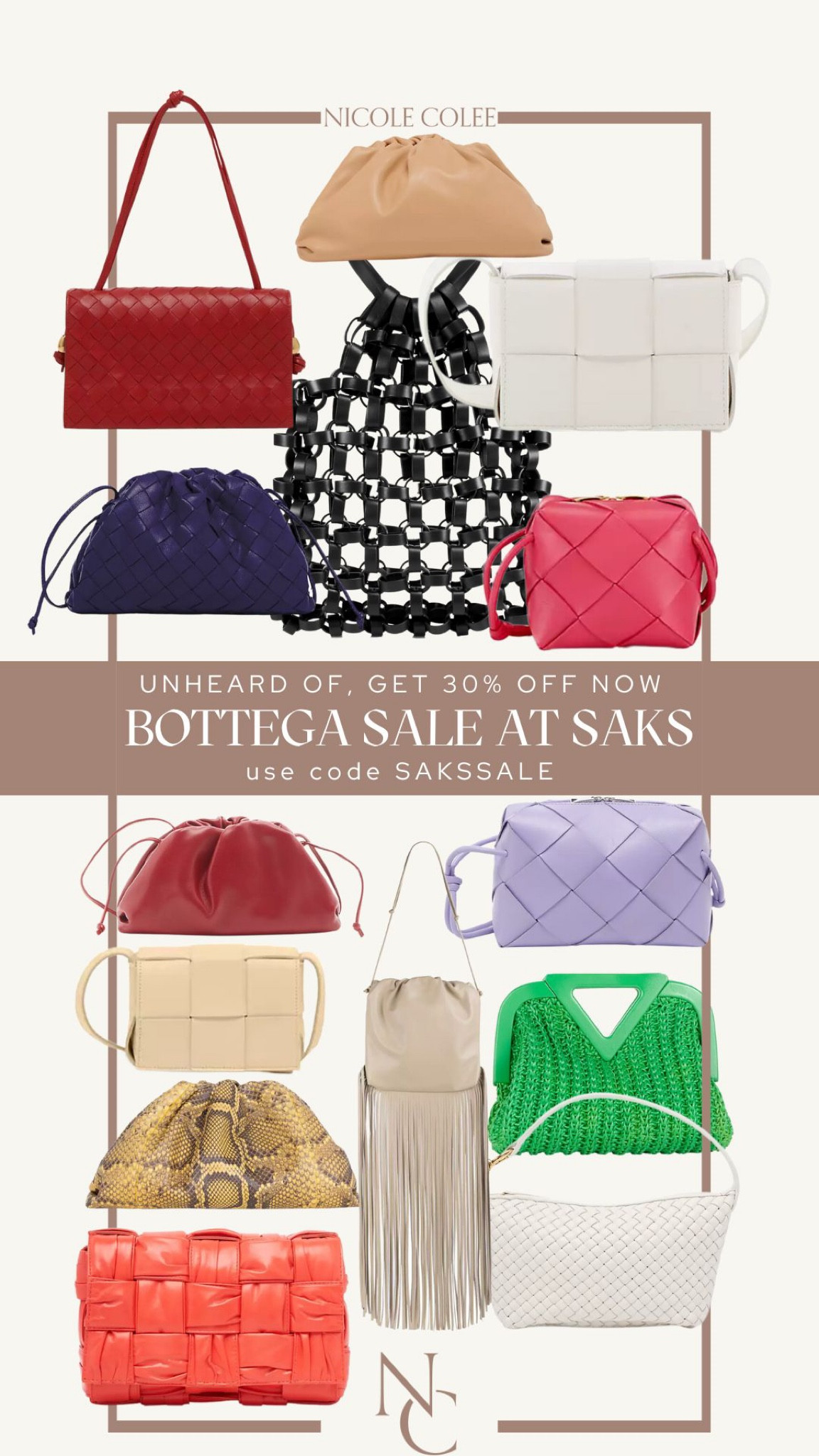 LUXURY SALE 🎉🎉Huge sale at Saks on selected Bottega Venetia bags!! Shop now with code SAKSSALE! 

#sale #luxurysale #bottegaveneta #bottega #saks #sakssale #holiday

#LTKsalealert #LTKGiftGuide #LTKCyberWeek