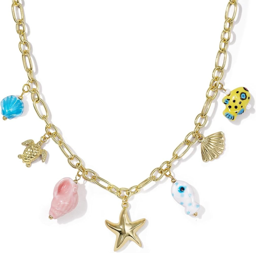 Summer Beach Charm Necklace - Amazon Prime | Amazon (US)
