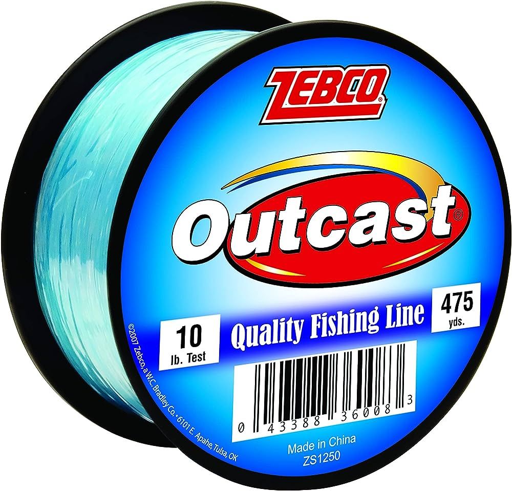 Zebco Outcast Monofilament Fishing Line, Low Memory and Stretch with High Tensile Strength | Amazon (US)