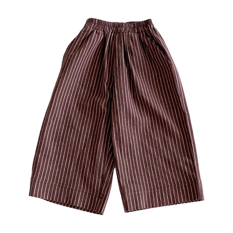 Landzoo Boys Pants Striped Print Elastic Waist Summer Cozy Soft Toddler Kids Boys Active Pants Si... | Walmart (US)