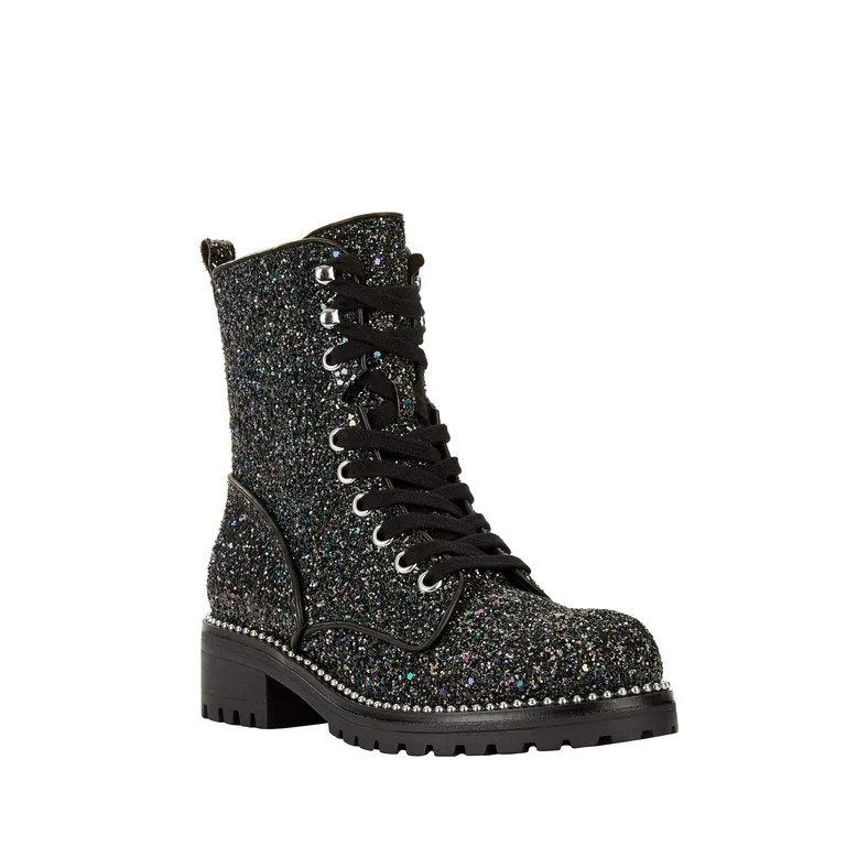 PORTLAND by Portland Boot Company Women's Glitter Lace Up Boot | Walmart (US)