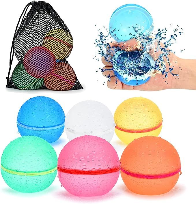 98K Reusable Water Balloons Self Sealing Easy Quick Fill, Silicone Water Balls Summer Fun Outdoor... | Amazon (US)