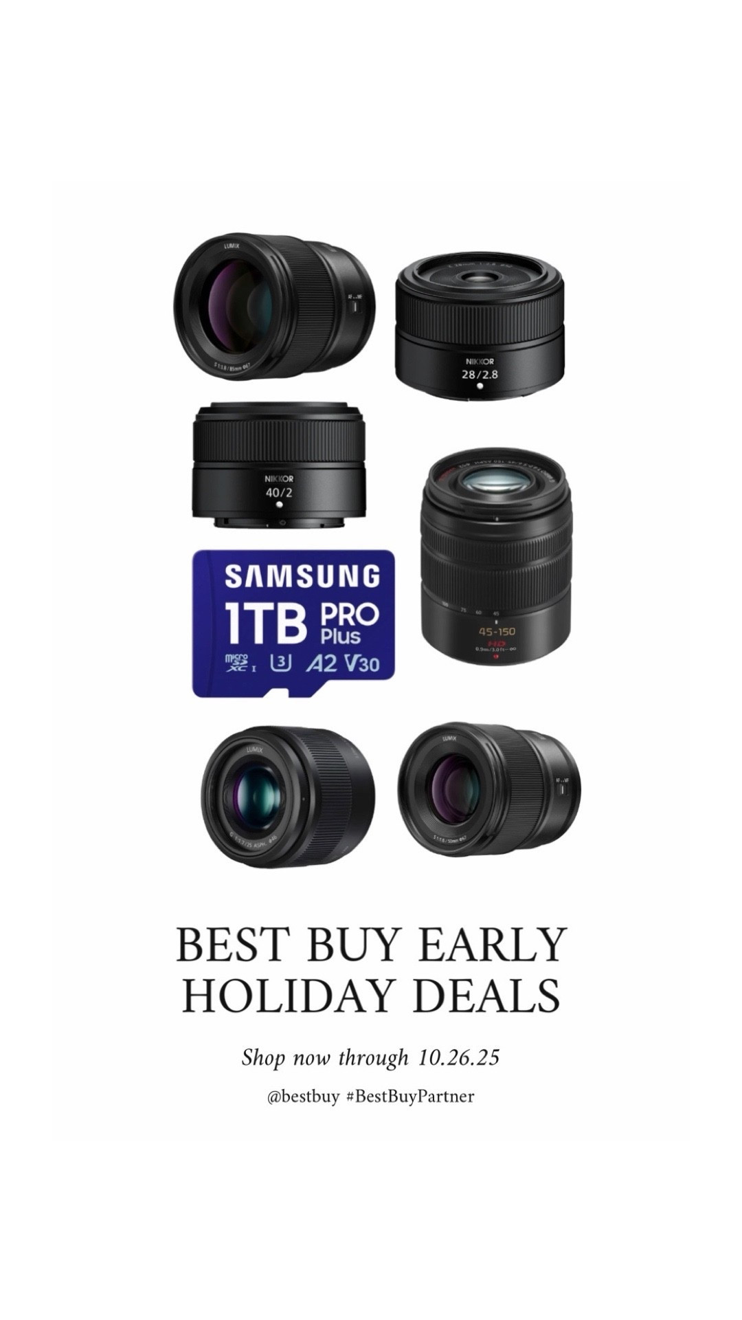 #BestBuyPartner Camera gear for the holidays? Shop @BestBuy’s Early Holiday Top Deals now through 10/26/25.
