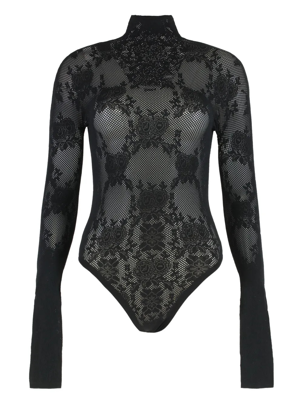 Les Filles d'Eva flower-lace turtleneck bodysuit - Black | Farfetch Global