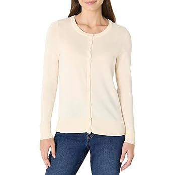 Amazon Essentials Women's Lightweight Crewneck Cardigan Sweater (Available in Plus Size) | Amazon (US)