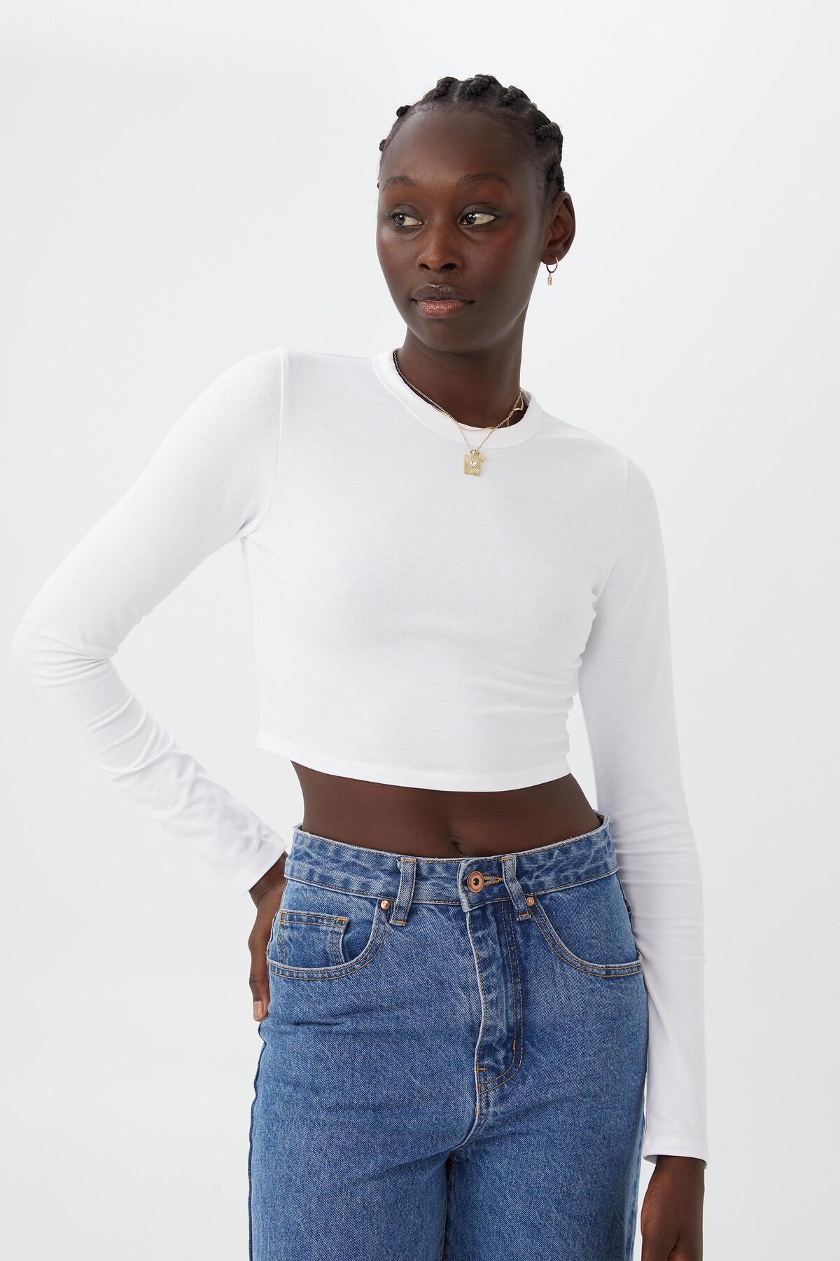 Micro Crop Long Sleeve Top | Cotton On (ANZ)