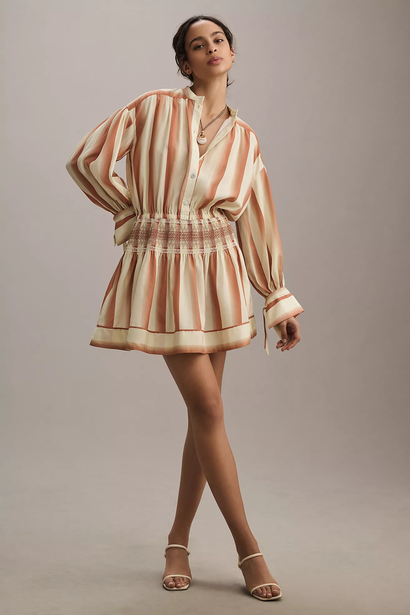 Hope for Flowers by Tracy Reese Long-Sleeve Mini Shirt Dress | Anthropologie (US)