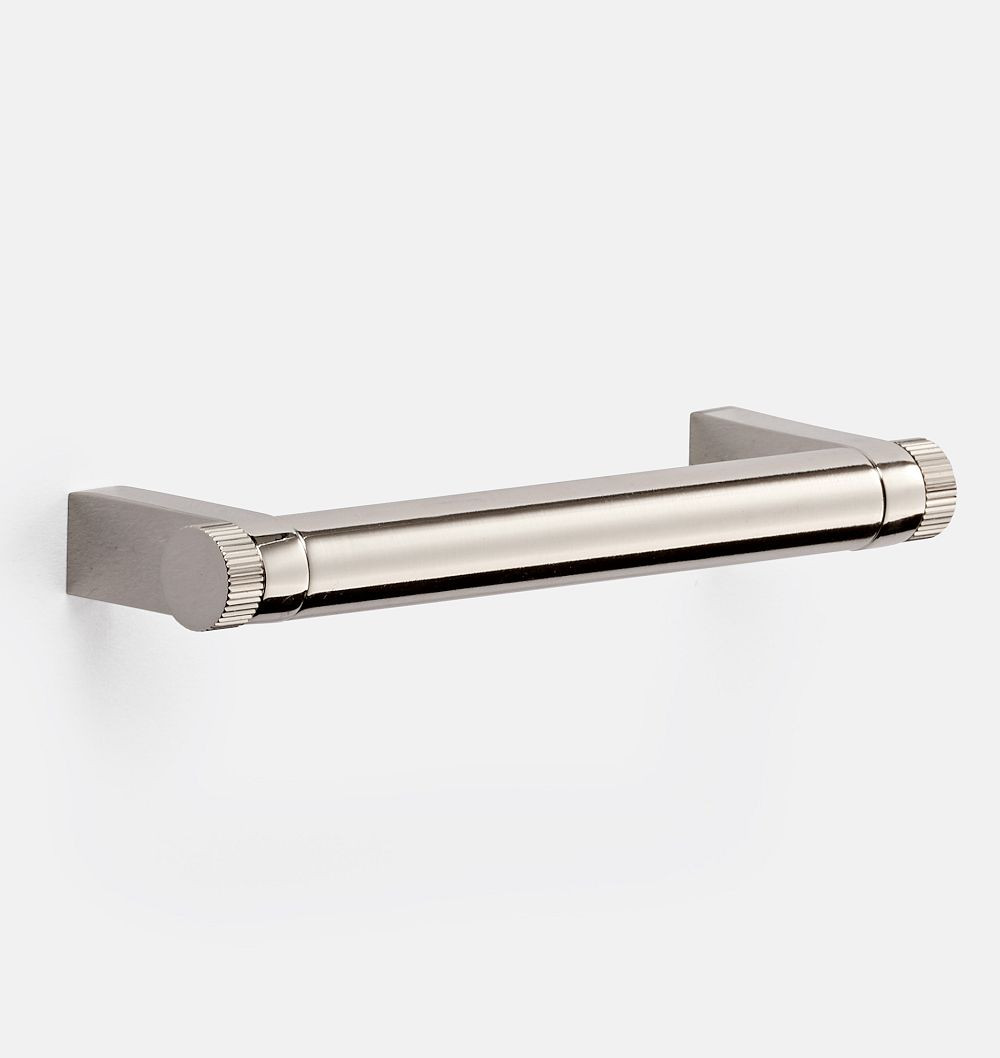 West Slope Drawer Pull, 4"" - Polished Nickel | Rejuvenation