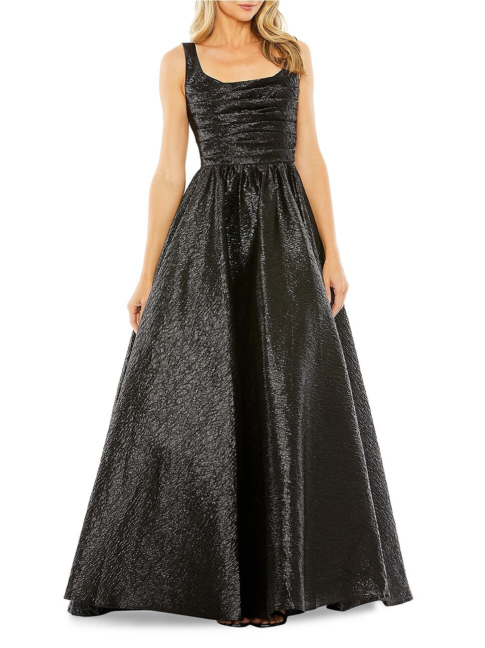 Metallic Pleated Bodice Ballgown | Saks Fifth Avenue