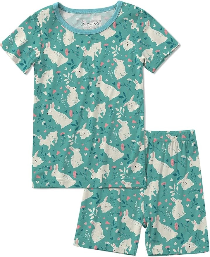 Jimonda Bamboo Viscose Toddler Kids Pajamas 2pcs Set shirt&Shorts Soft Pjs Cute Prints Sleepwear ... | Amazon (US)