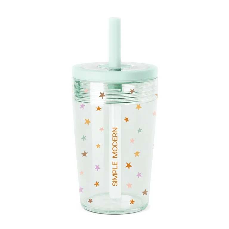 Simple Modern 12 fl oz Tritan Plastic Junior Tumbler with Silicone Straw Lid | Stars | Walmart (US)