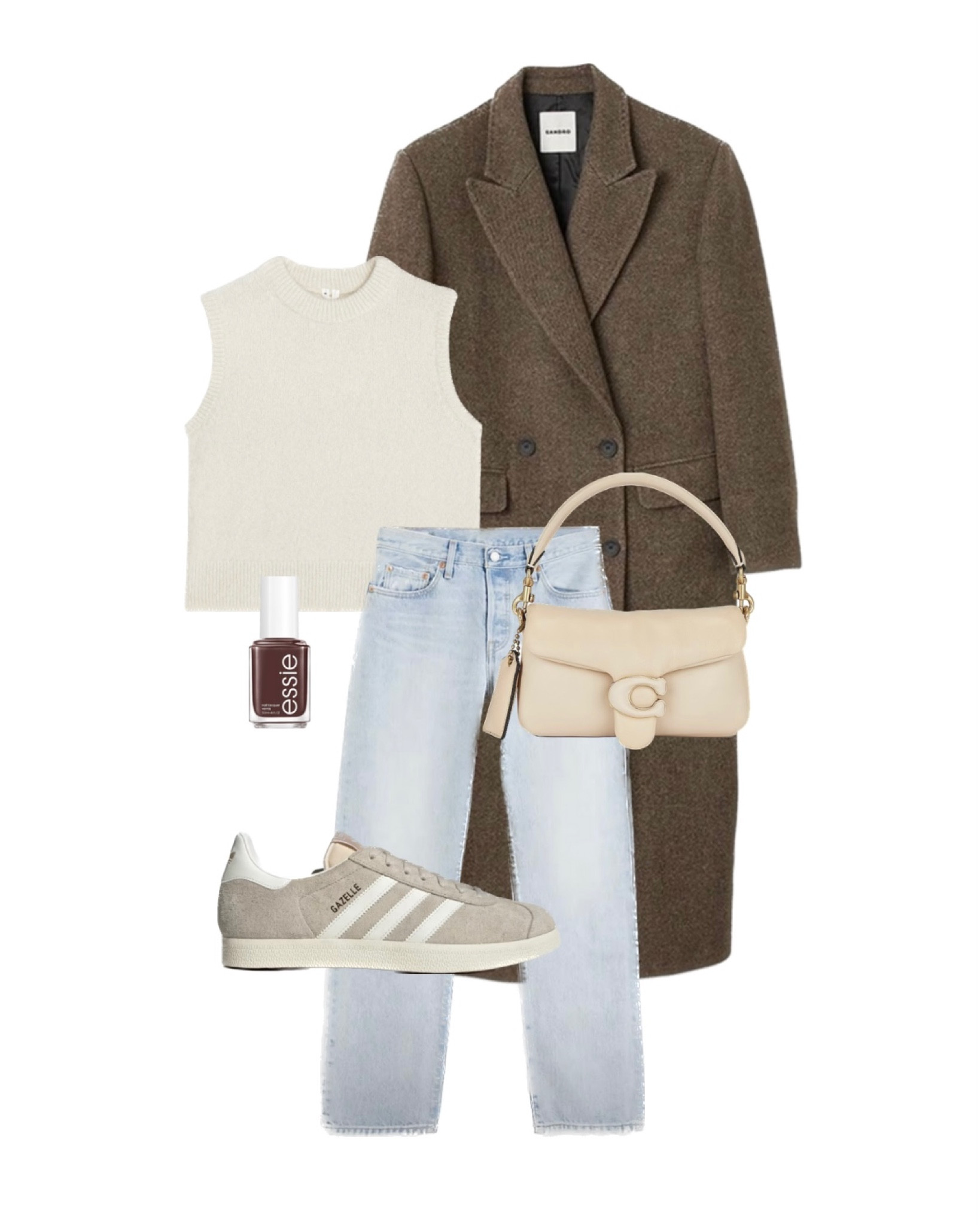 Fall outfit / fashion / neutrals / denim / comfy / adidas gazelle / coach Teddy bag / oversized coat / brown

#LTKSeasonal #LTKbeauty #LTKstyletip