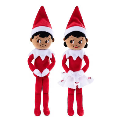 The Elf on the Shelf 12" Plushee Pal Snuggler Elf Dark Tone Girl & Boy, Ages 3+ | Target
