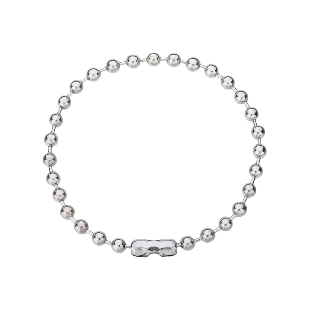 Y2k Aesthetic Emo Silver Beaded Chain Necklace, Ball Chain Necklace for Women, Grunge Necklaces, ... | Amazon (US)