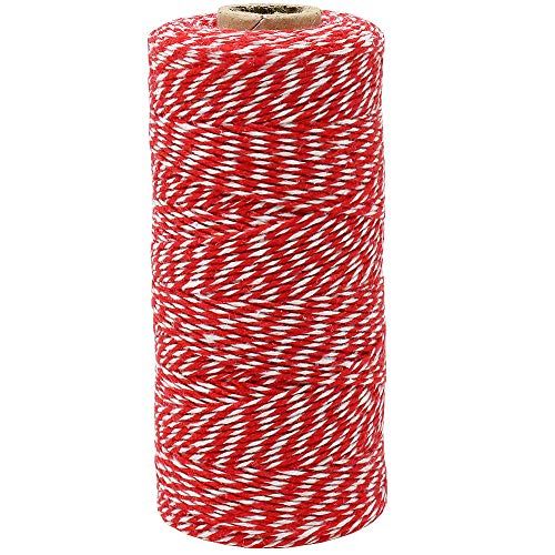 Just Artifacts ECO Bakers Twine 240-Yards 4Ply (Striped Cherry Red) | Amazon (US)