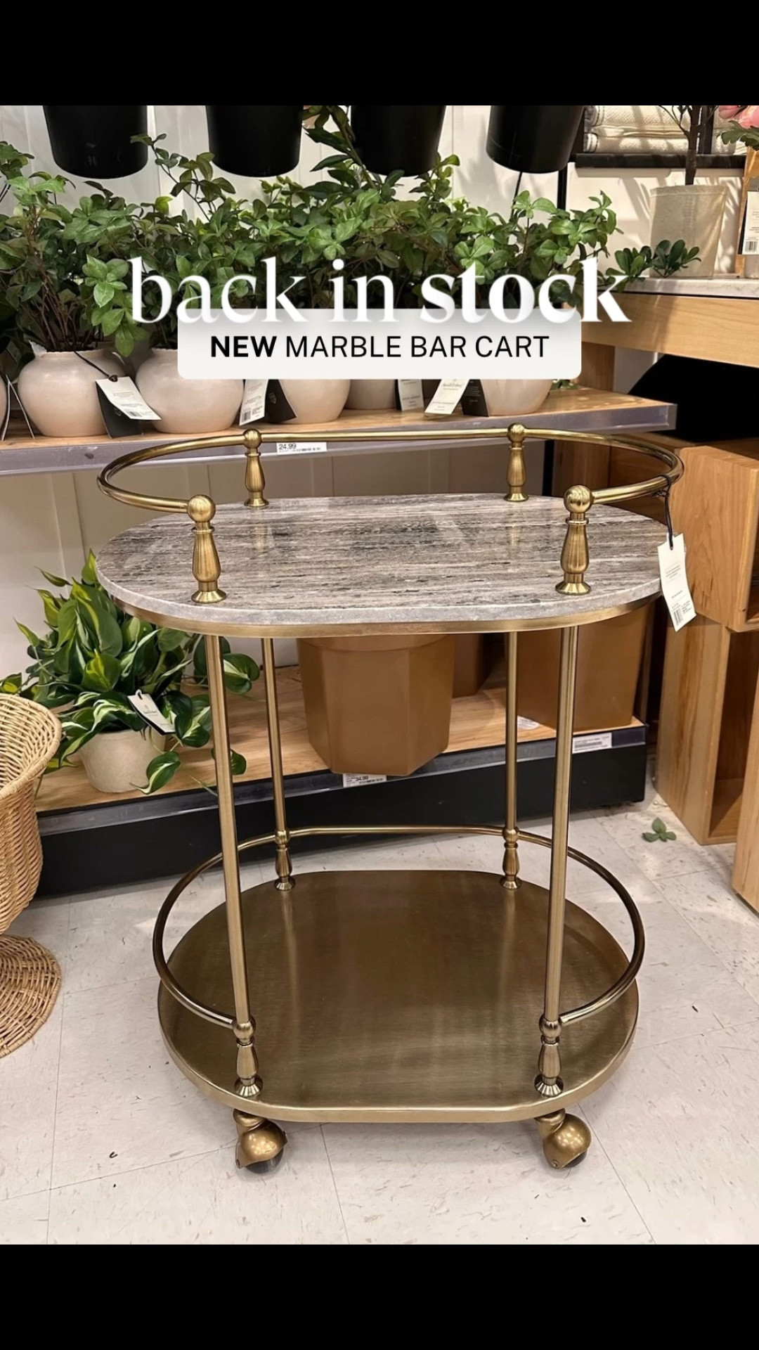 🚨 RESTOCK ALERT! 🚨 The bar cart of our dreams is finally back! If you’ve been looking for that perfect mix of "classic" and "modern" for your dining room or entryway, this is it. The quality is a 10/10—it’s sturdy, stunning, and looks so expensive in person. @Target 

#LTKSaleAlert #LTKHome #LTKfoodie