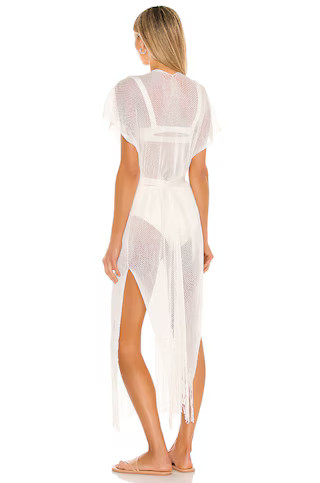Luli Fama Fringe Caftan in Off White from Revolve.com | Revolve Clothing (Global)