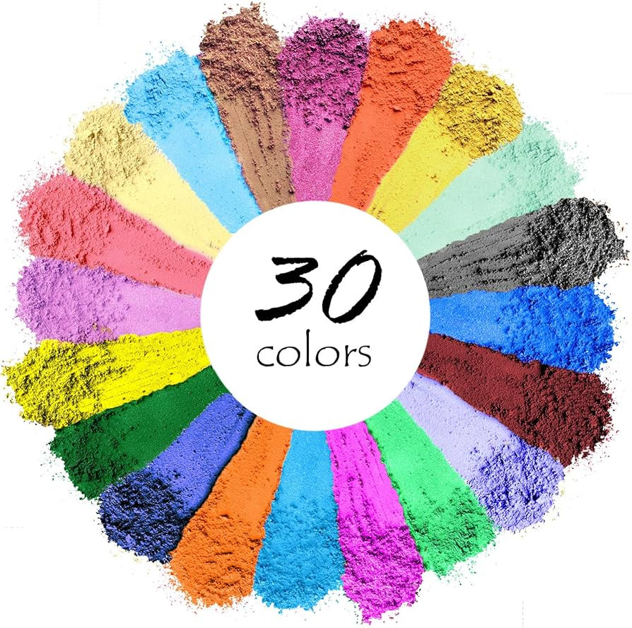 Mica Powder,30 Color Resin Pigment,Natural Cosmetic Grade Mica Powder | Amazon (US)