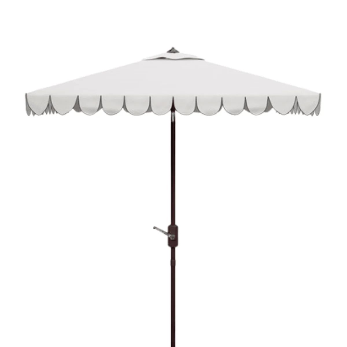 White 7.5 Ft Square Crank Market Umbrella | The Well Appointed House, LLC