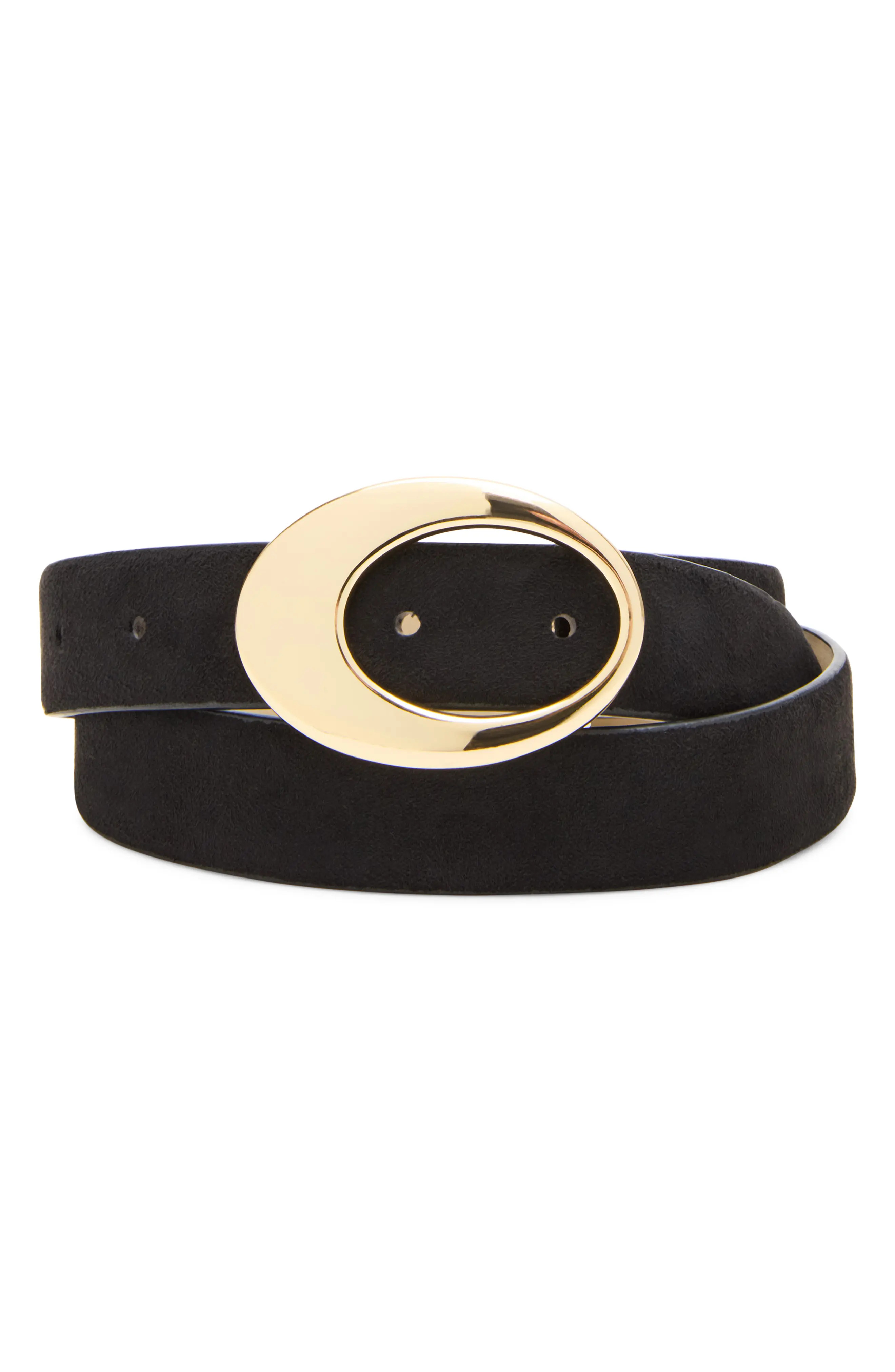 Steve Madden Faux Suede Organic Buckle Belt (Women) | Nordstromrack | Nordstrom Rack