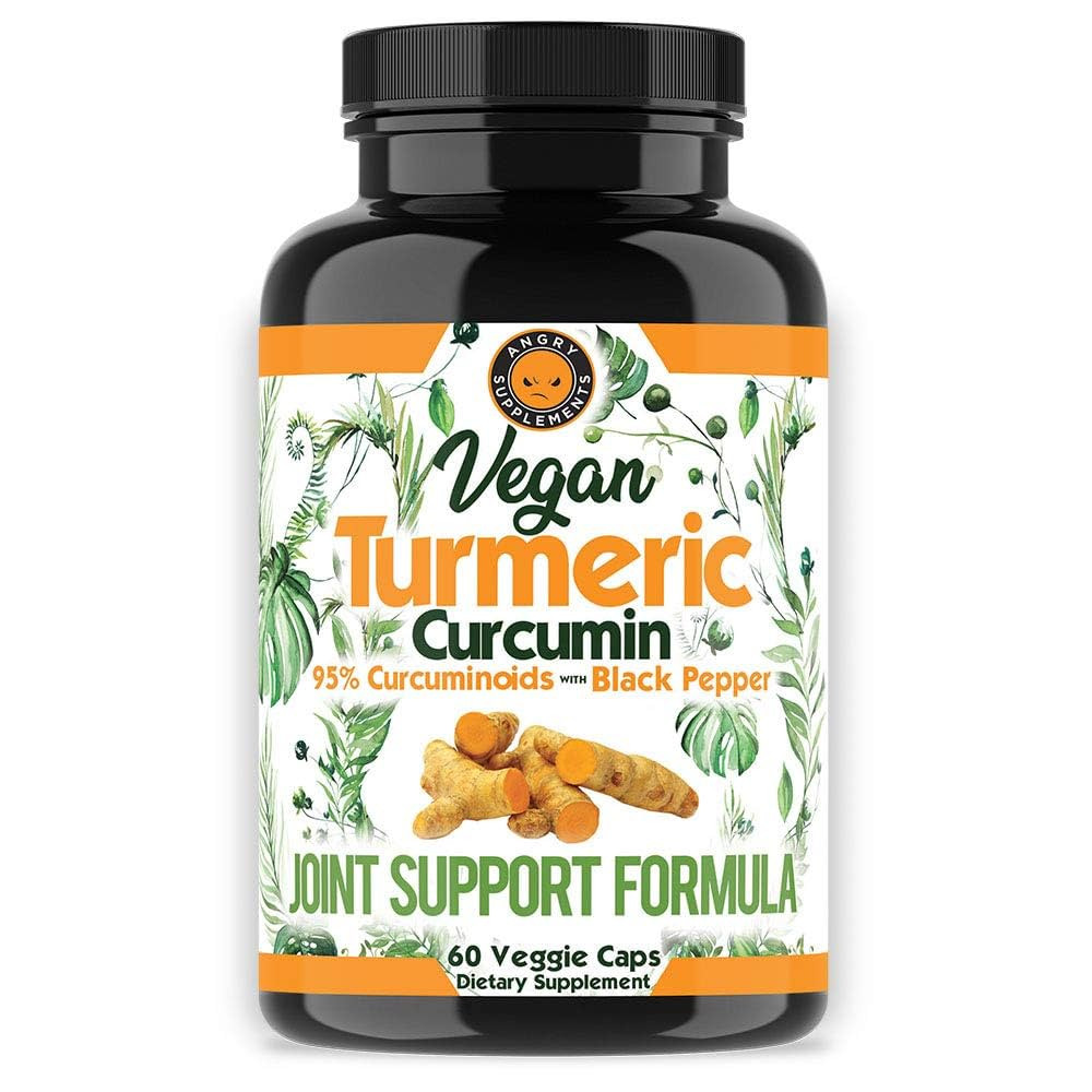 Vegan Turmeric Curcumin with Black Pepper Extract (60 Veggie Capsules-2 Month Supply), 95% Curcum... | Amazon (US)