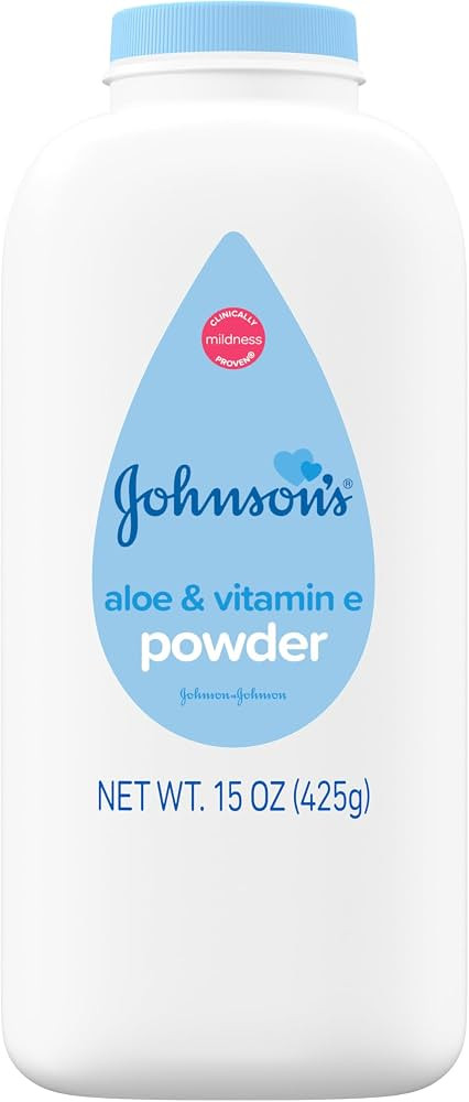 Johnson's Baby Powder, Naturally Derived Cornstarch with Aloe & Vitamin E for Delicate Skin, Hypo... | Amazon (US)