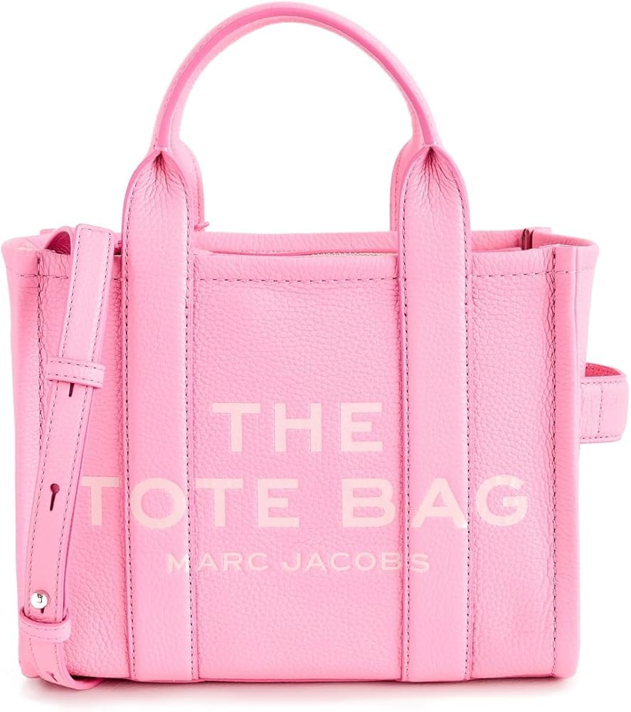 Marc Jacobs Women's The Leather Small Tote Bag, Petal Pink, One Size | Amazon (US)