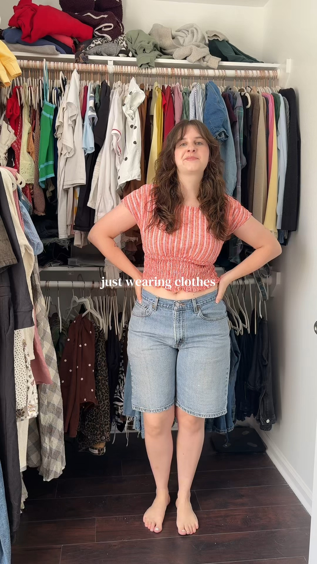 Wearing a cutie little jorts outfit today! Found these vintage Levi’s thrifting!

#outfitinspo #styleinspo #jortsoutfitsforwomen #size8fashion #largecheststyle