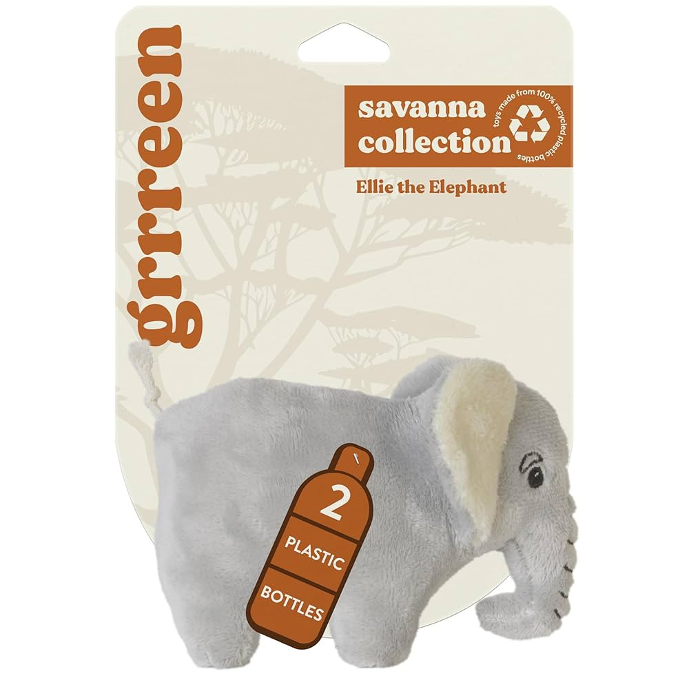 Savanna Collection Dog Toys | Small Sized Ellie The Elephant | Cute, Durable, & Sustainable Plush... | Amazon (US)