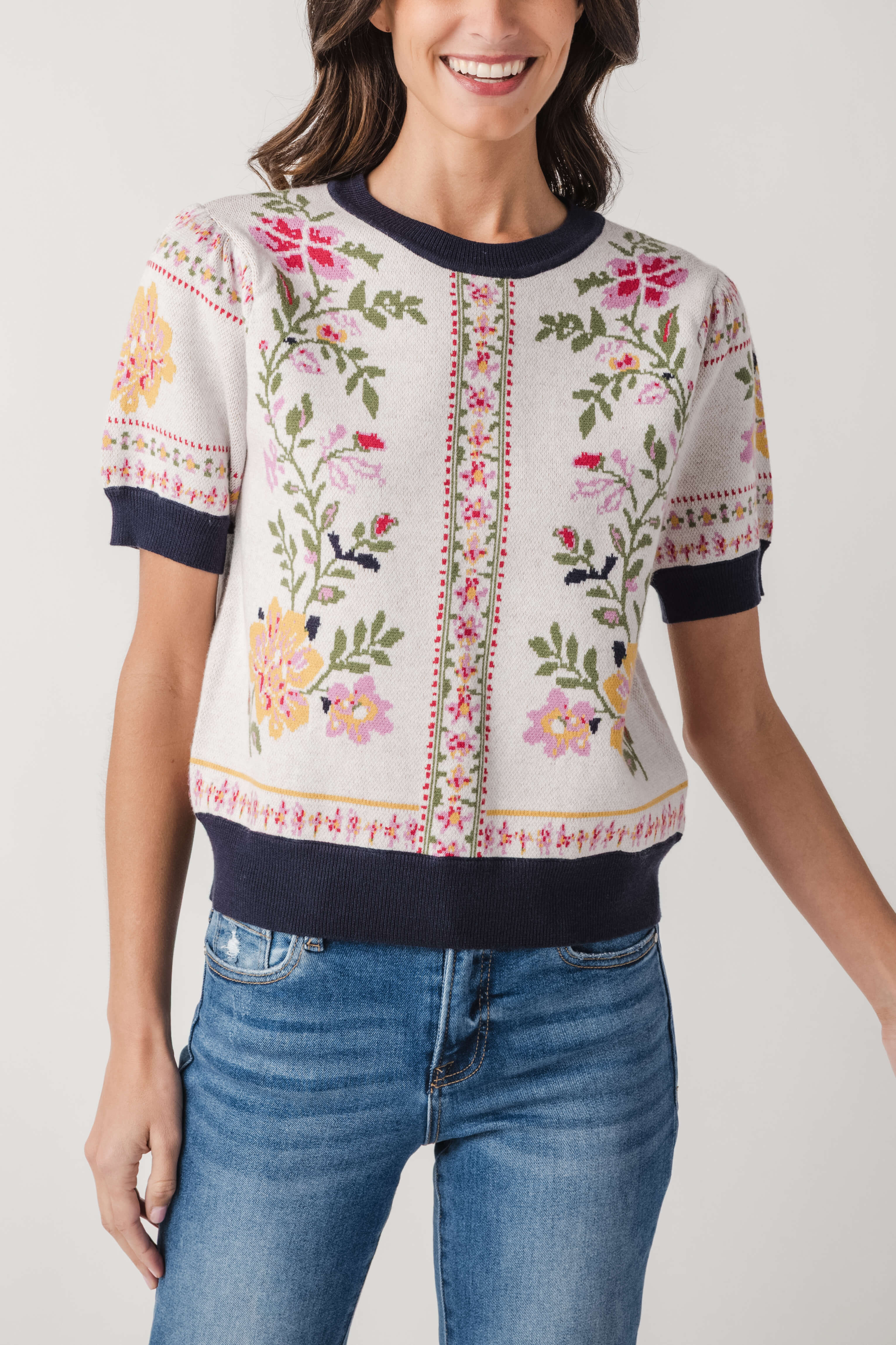 Fate Vintage Bloom Knit Top | Social Threads