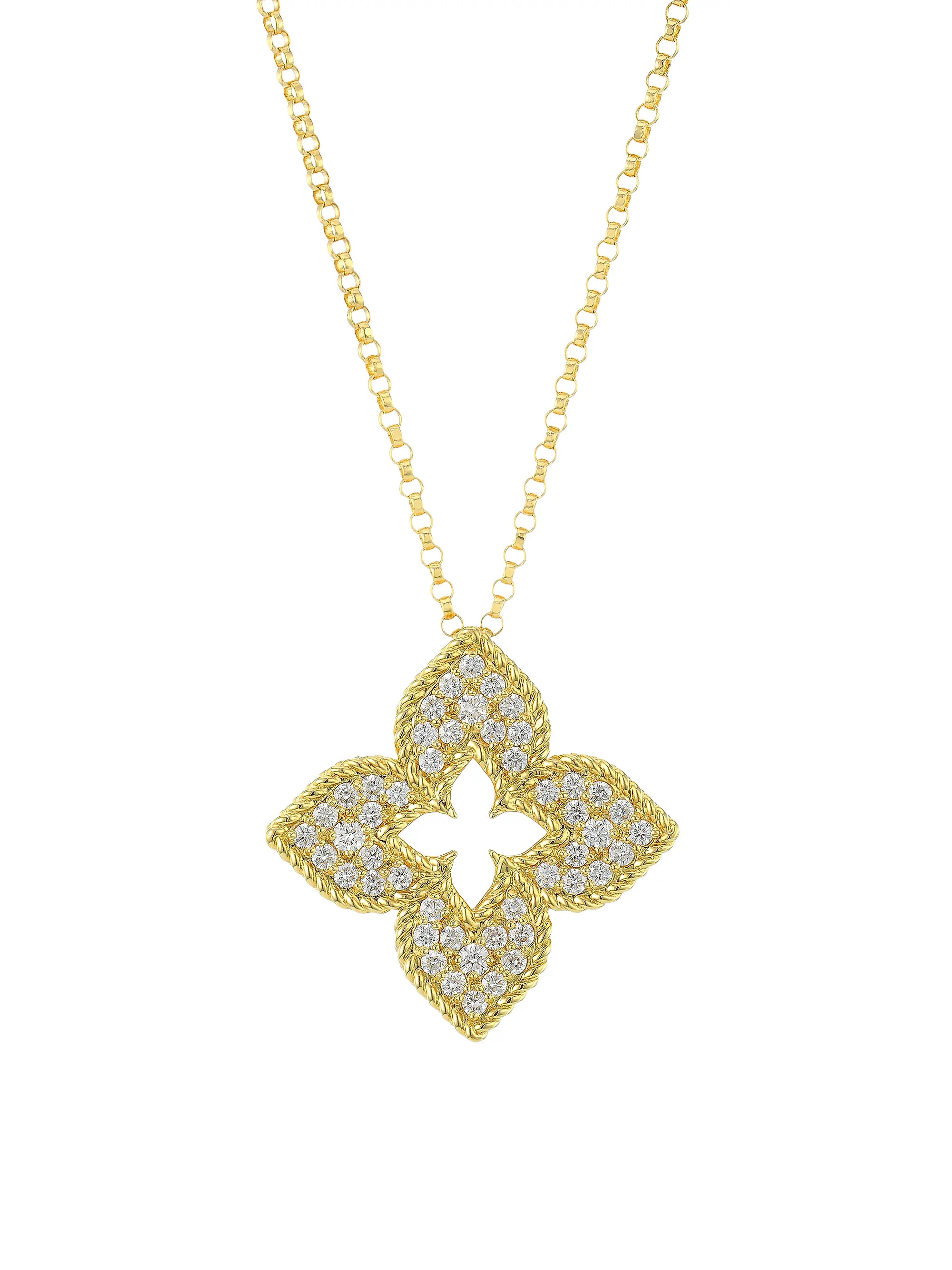Venetian Princess 18K Yellow Gold & Diamond Pendant Necklace | Saks Fifth Avenue