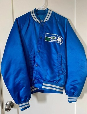 Seattle Seahawks Jacket Chalk Line Bomber Coat Satin Vintage 80s 90s Mens Large | eBay US