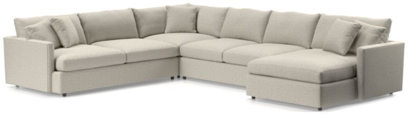 Lounge 4-Piece Sectional + Reviews | Crate and Barrel | Crate & Barrel