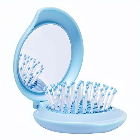 Mini Hair Brush with Mirror for Purse,Stocking Stuffers for Women, Teen Girl Gifts, Small Compact... | Amazon (US)