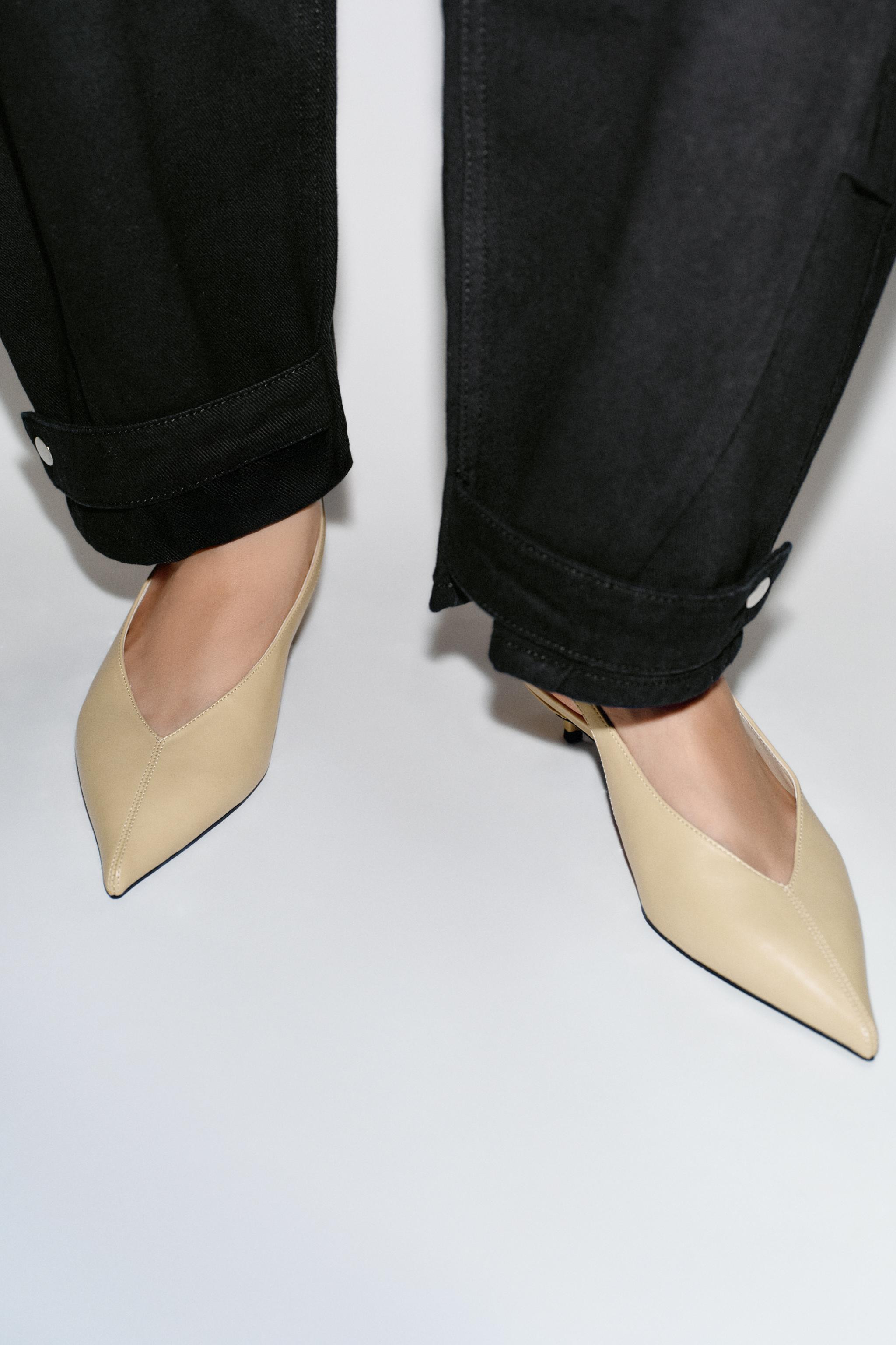 KITTEN HEEL SLINGBACK SHOES | Zara US