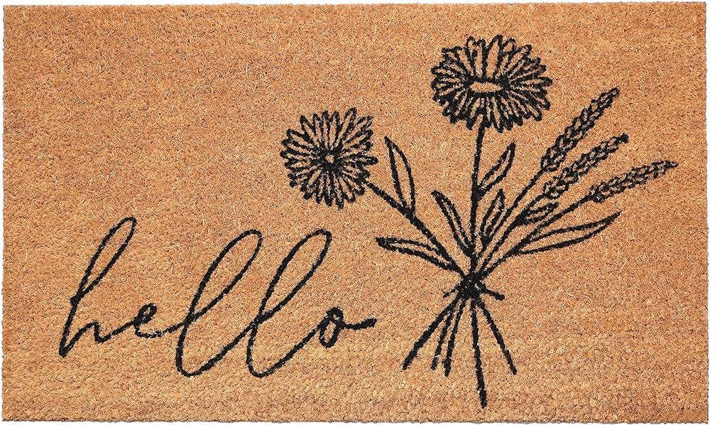 Calloway Mills Wildflower Bouquet Doormat, (Tan/Black, 17" x 29" x 0.60") | Amazon (US)