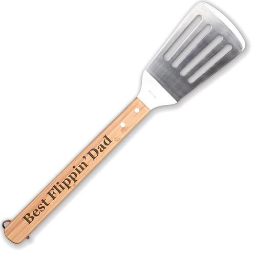 Dad Spatula - Best Flippin' Dad - Funny BBQ Grill Spatula for Dad, Grandad - Sturdy Spatula with Laser-Engraved Bamboo Handle - Thoughtful Fathers Day BBQ Gifts | Amazon (US)