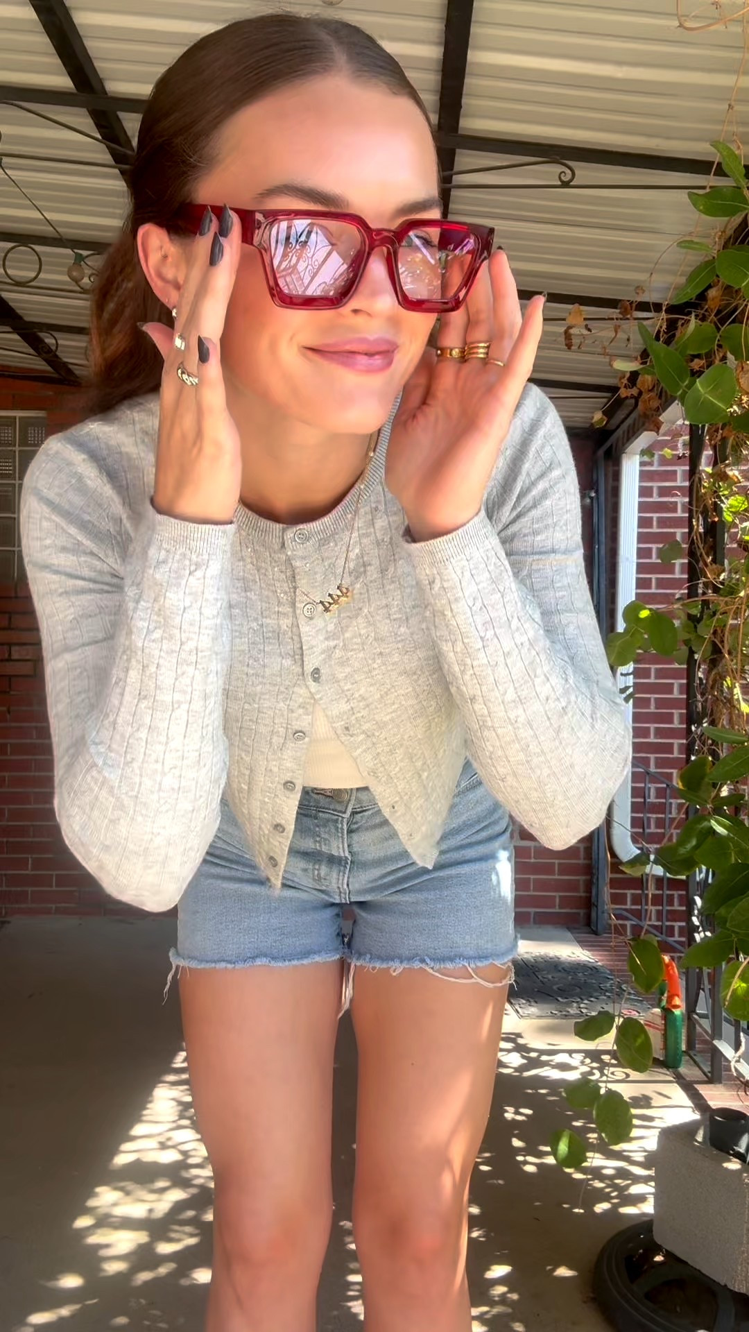 Sweaters + shorts make for great transitional outfits from summer to fall! And a pop of red is always the right choice🍒
#summeroutfit #transitionaloutfit #accessories #casualoutfit


New balance, pavoi, Amazon jewelry, Amazon fashion, Walmart fashion