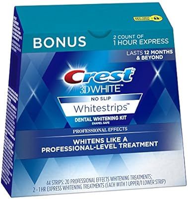 Crest 3D White Professional Effects Whitestrips 20 Treatments + Crest 3D White 1 Hour Express Whi... | Amazon (US)