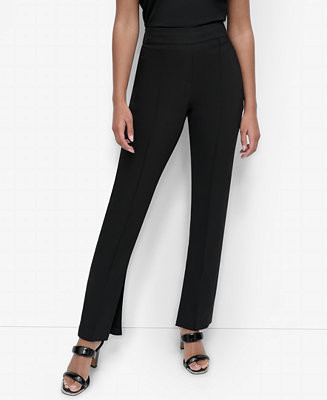 DKNY Petite Pull-On Slit-Hem Trousers - Macy's | Macy's
