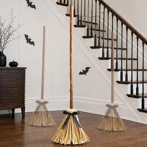 Halloween Decoration Indoor 49" Animated Floating Witch Broom | Touch&sound activated,auto-avoida... | Amazon (US)