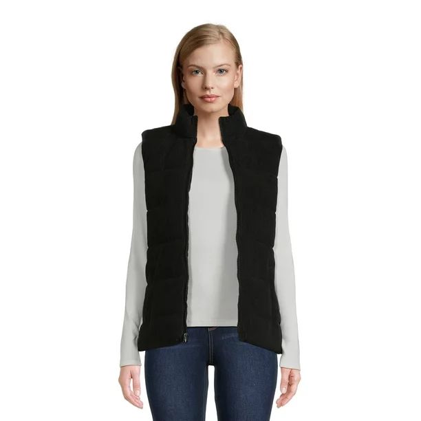 Time and Tru Women's Quilted Corduroy Vest | Walmart (US)